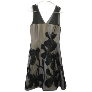 Halston Heritage Floral Cocktail Dress Size 6